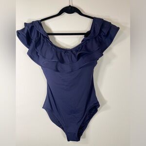 Kate Spade Palm Beach
Ruffle Off-the-shoulder Swimsuit